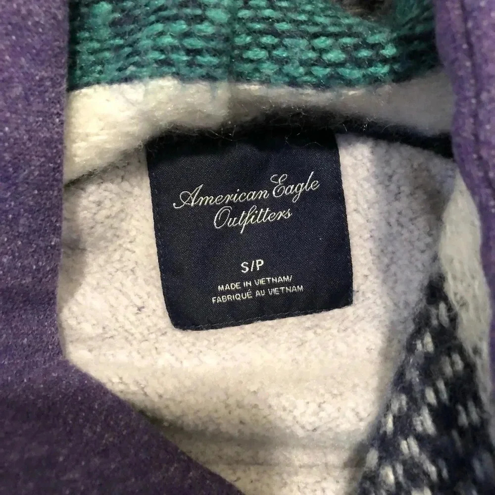 American Eagle Outfitters Purple Hoodie Sweatshirt Size S/P - Picture 3 of 5
